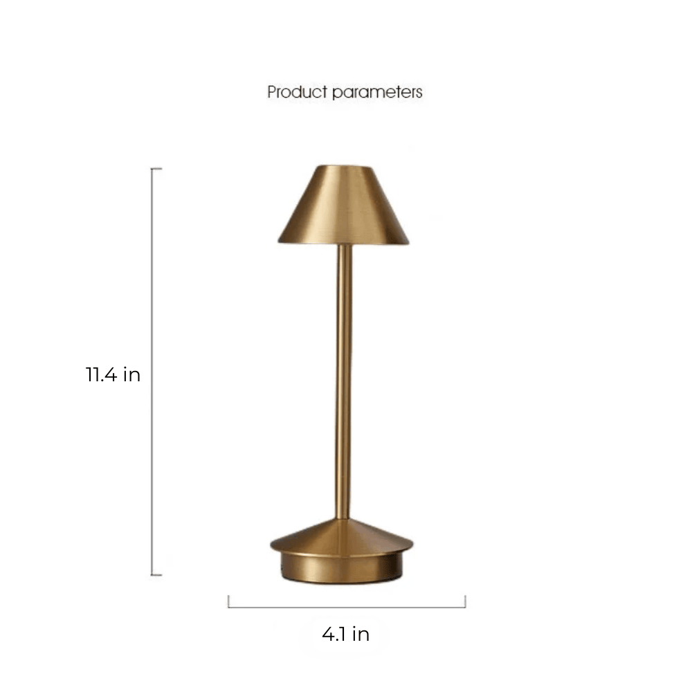Gold Aluminum Touch Table Lamp with 3 Modes