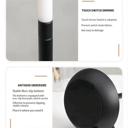 Black Solid Aluminum Decor Lamp, Adjustable LED